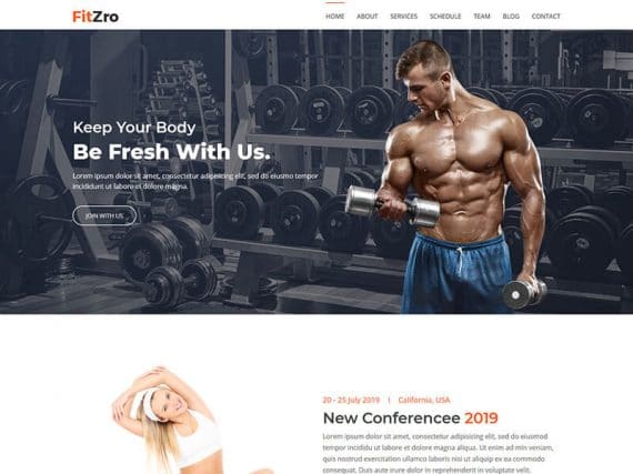Fitzro - Gym & Fitness HTML Template