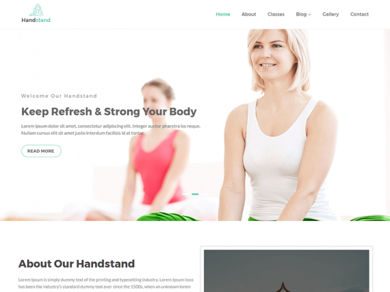 Handstand - Yoga and Fitness HTML Template