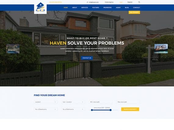 Haven - Real Estate Responsive HTML Template