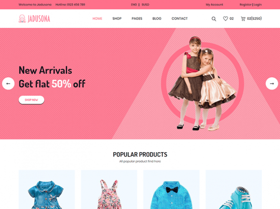 Jadusona - Baby Shop HTML Template