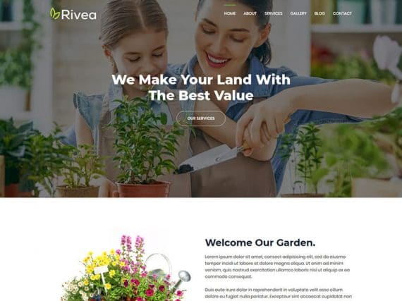 Rivea - Gardening Service Landing Page Template