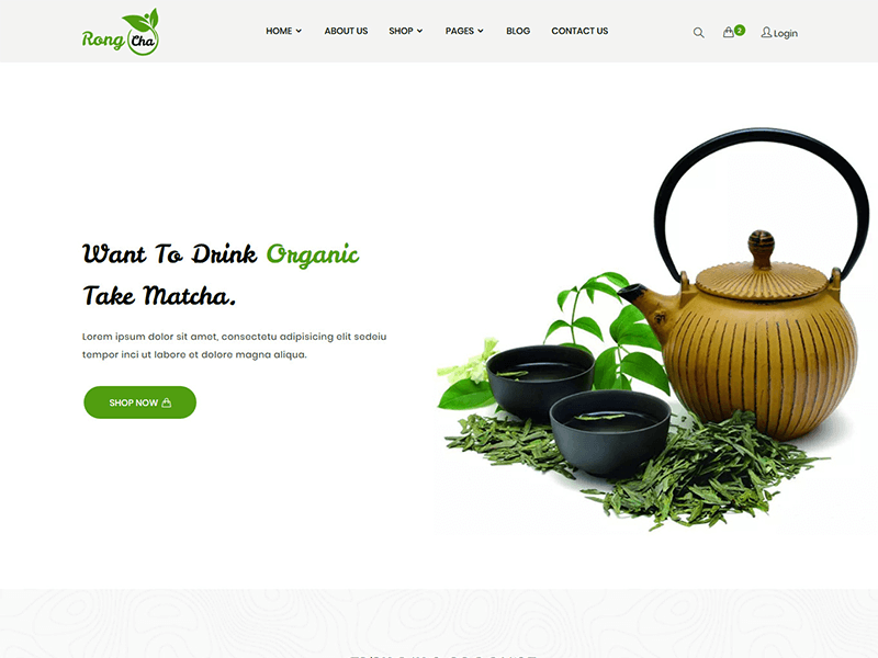 Rongcha - Green Tea/Matcha Store Template