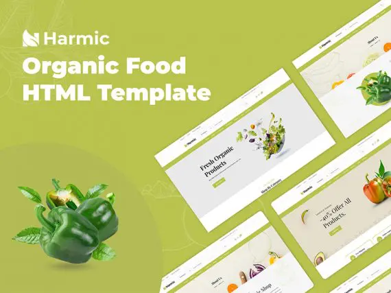 Harmic Organic Food HTML Template
