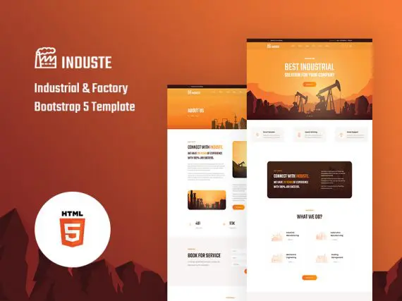 Induste Industrial & Factory Bootstrap 5 Template